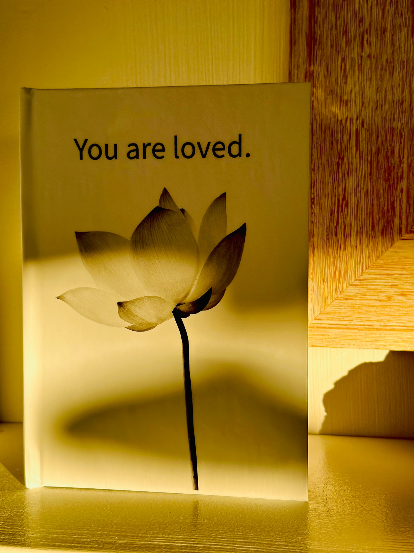 "You Are Loved" Lined Sketchbook with Elegant Lotus Flower