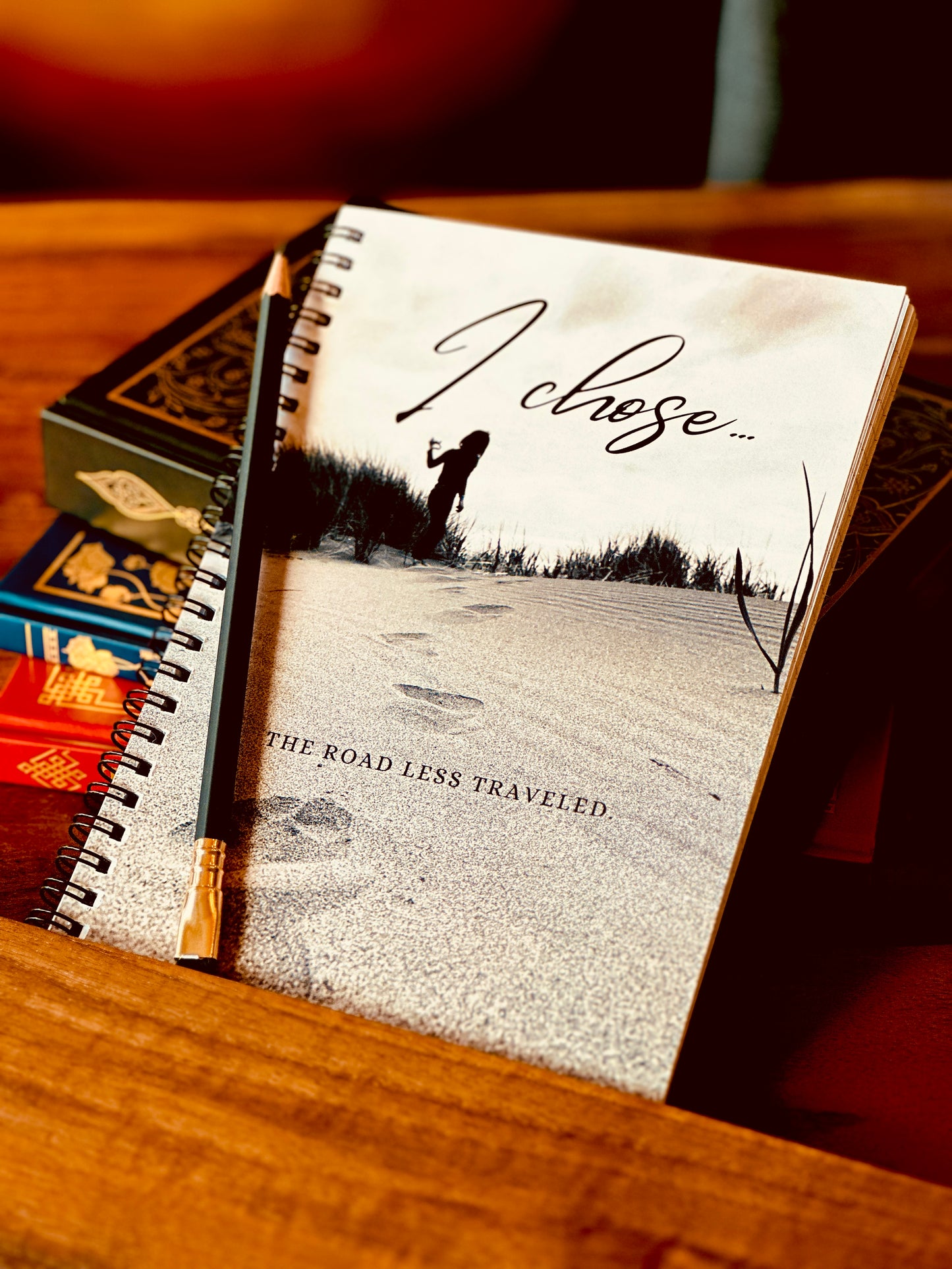 "I Chose The Road Less Traveled" - Spiral Notebook for Adventurous Souls