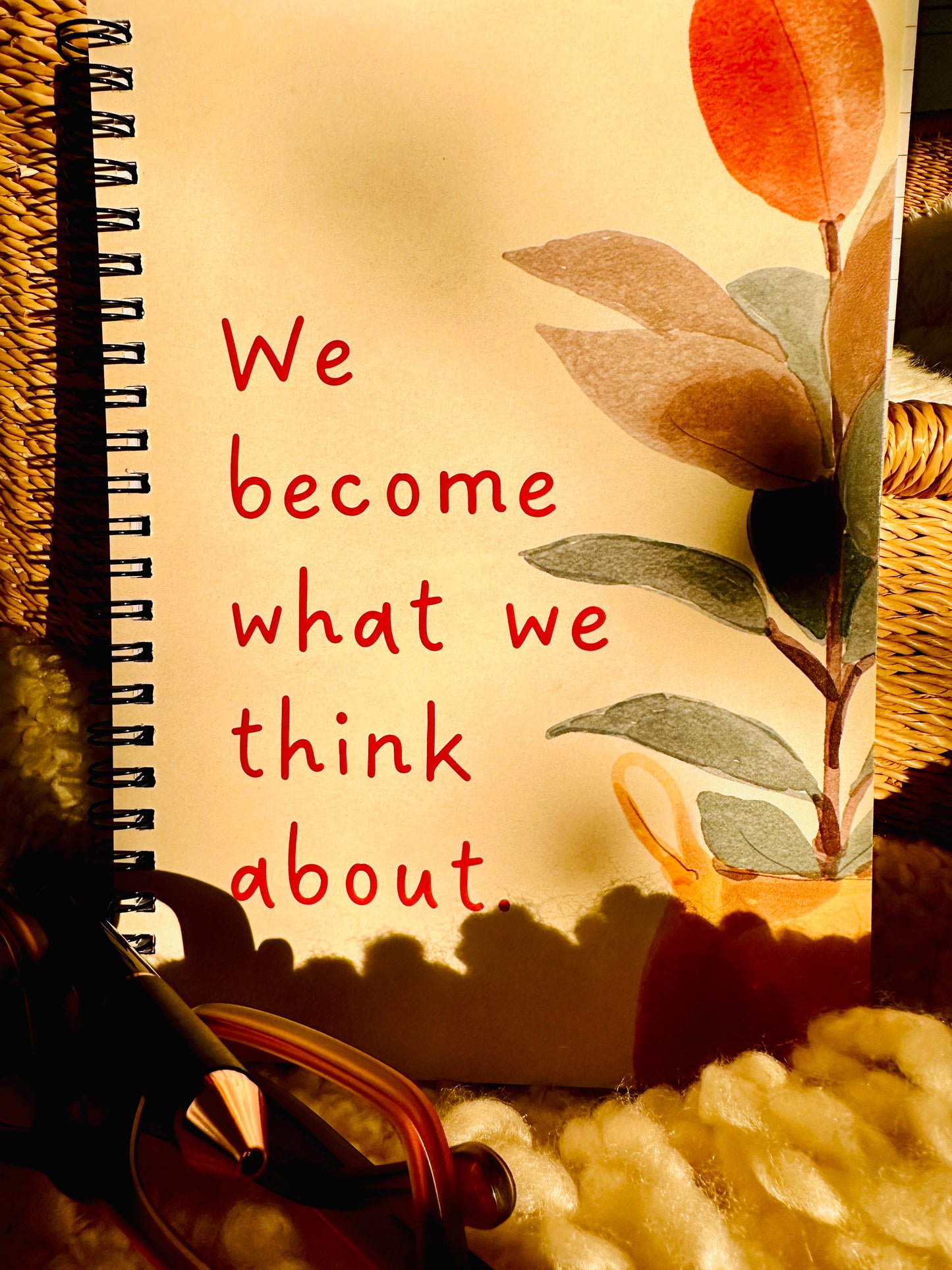 'We Become What We Think About' Spiral Notebook - For Dreamers, Thinkers & Doers